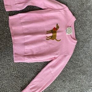 TBBC Pink Kids Sweater with Dog Design
